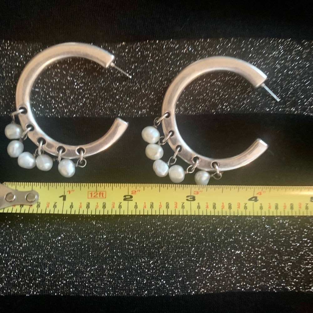 Silpada style 925 sterling silver hoop earrings